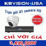 Trọn bộ 01 camera KBvision Hàng cao cấp USA